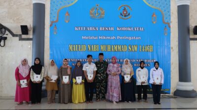 Foto : Di Peringatan Maulid Nabi, Dankodiklatal Ajak Personel Kodiklatal Teladani Akhlak Nabi Muhammad SAW