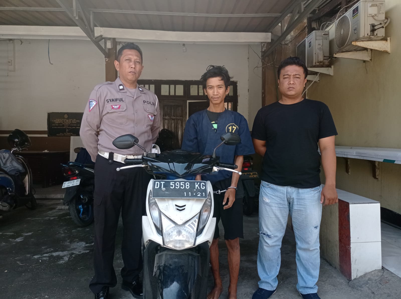 Foto : Polsek Kenjeran Amankan Pelaku Curanmor Yang Terekam CCTV di Kedinding