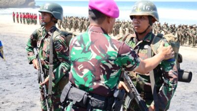 Foto : Selesai Lattek Dikko Marinir 174, Prajurit Muda Baret Ungu Siap Bertempur Di Medan Tugas