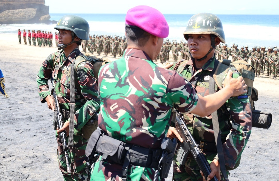 Foto : Selesai Lattek Dikko Marinir 174, Prajurit Muda Baret Ungu Siap Bertempur Di Medan Tugas