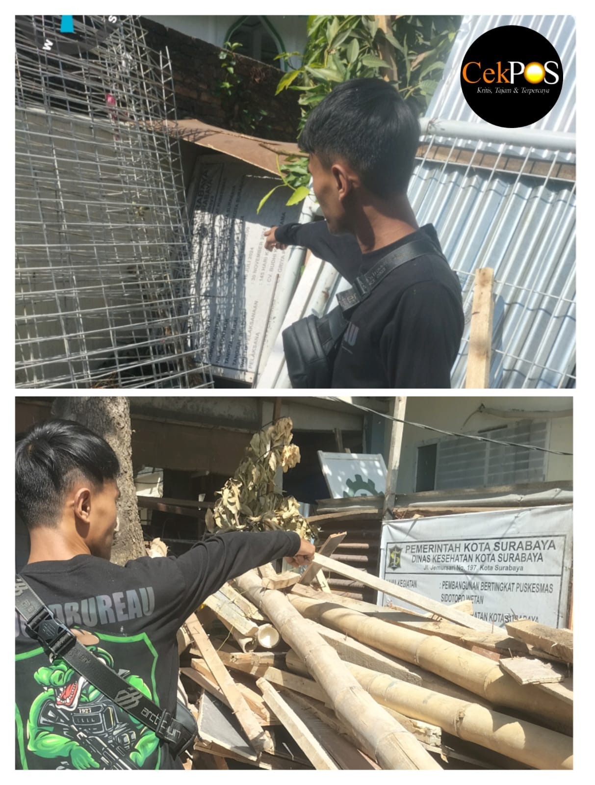 Foto : Pelaksana Proyek Puskesmas Sidotopo Wetan Diduga Abaikan Papan Reklame