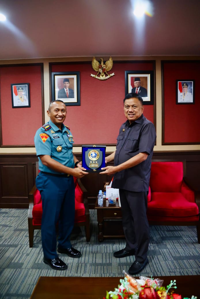 Foto : Wujud Sinergitas, Dansatdik - 4 Kodiklatal, Sambangi Gubernur Sulut