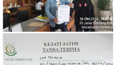 Foto : Ketua LSM Trinusa Indonesia Melaporkan SMK 3 Kepada Dinas Pendidikan Jawa Timur