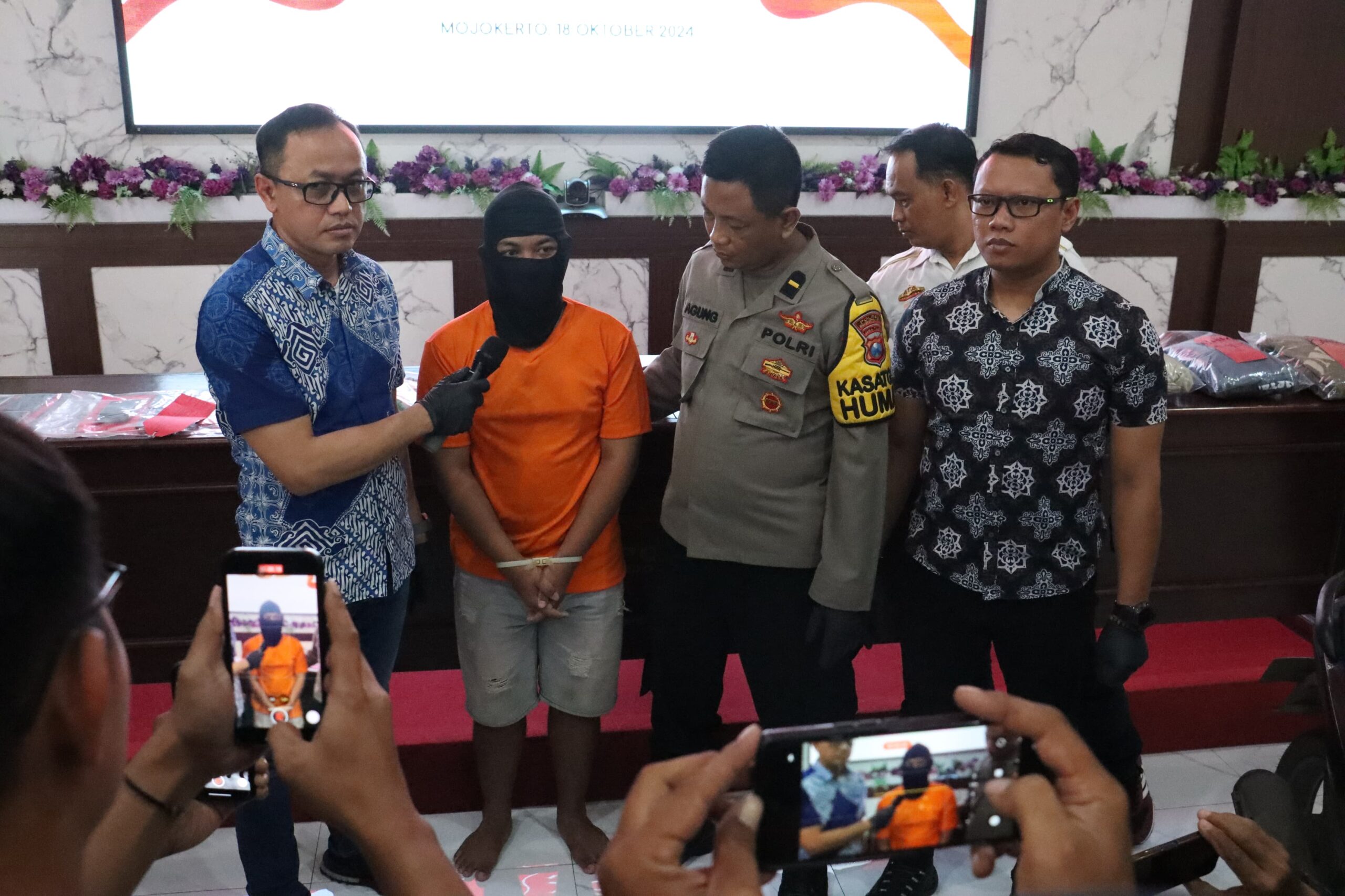 Foto : Polres Mojokerto Kota Amankan Dua Gengster Pasca Tawuran di Kelurahan Bloto