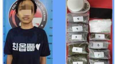 Foto : Budak Ganja Kering Asal Surabaya di Tangkap Polisi