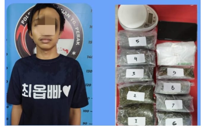 Foto : Budak Ganja Kering Asal Surabaya di Tangkap Polisi
