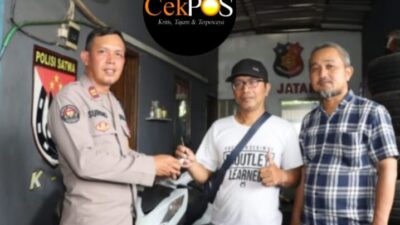Foto : Polisi Kembalikan Motor Yang di Gelapkan Oleh Pelaku