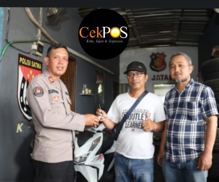 Foto : Polisi Kembalikan Motor Yang di Gelapkan Oleh Pelaku
