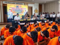 Polrestabes Surabaya Bersama Polsek Jajaran Berhasil Ungkap 59 Kasus Narkoba dan Mengamankan 83 Tersangka