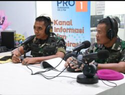 Semarakkan Momen Upacara Parade Surya Senja, Kodiklatal Silaturahmi ke RRI Surabaya