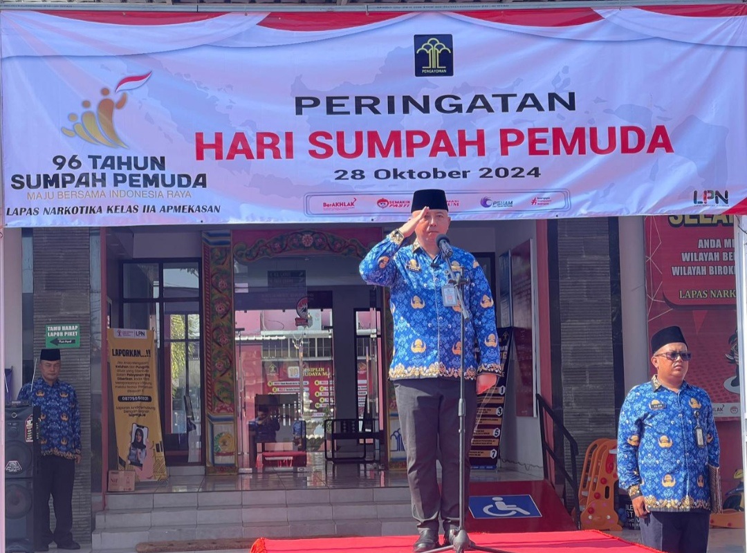 Foto : Maju Bersama Indonesia Raya, Lapas Narkotika Kelas IIA Pamekasan Kanwil Kemenkumham Jatim Gelar Upacara Peringatan Hari Sumpah Pemuda ke-96