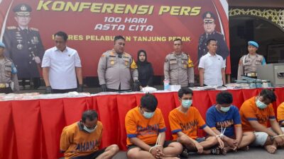 Obok-Obok Sarang Narkoba, Satresnarkoba Polres Pelabuhan Tanjung Perak Amankan 6 Bandar