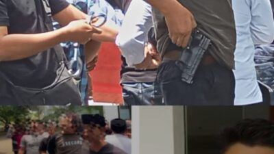 Foto : Arogansi Anggota Satreskrim Polres Sampang, Acungkan Pistol dan Berkata Kotor Ke Pengacara