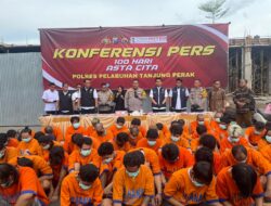 Polres Pelabuhan Tanjung Perak Berhasil Ungkap 59 Kasus Narkoba, 66 Tersangka Diamankan