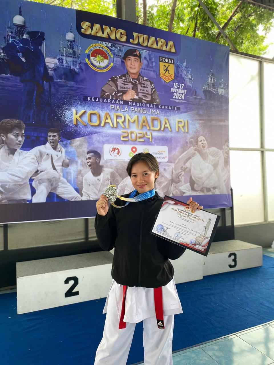 Foto : Tim Kodiklatal Raih 23 Medali Dalam Kejurnas Karate Piala Pangkoarmada RI 2024