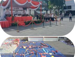 Polrestabes Surabaya Musnahkan Barang Bukti Narkotika dan Ribuan Botol Minuman Ilegal