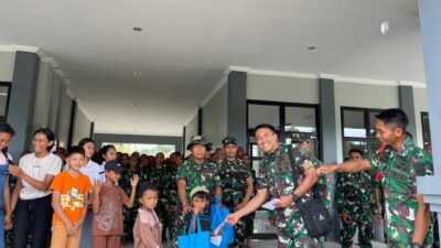 Foto : Satdik-4 Kodiklatal Laksanakan Doa Bersama Dan Pemberian Santunan Anak Yatim Piatu