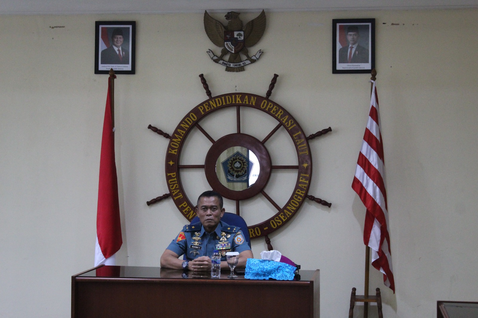 Foto ; Pusdikhidros Kodikopsla Kodiklatal Sambut Kunjungan Kerja Inspektur Kodiklatal