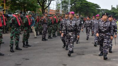 Foto ; Dankodiklatal Pimpin Gelar Pasukan dan Pelepasan Satgas Lattek Gabungan Pelayaran WJY 23