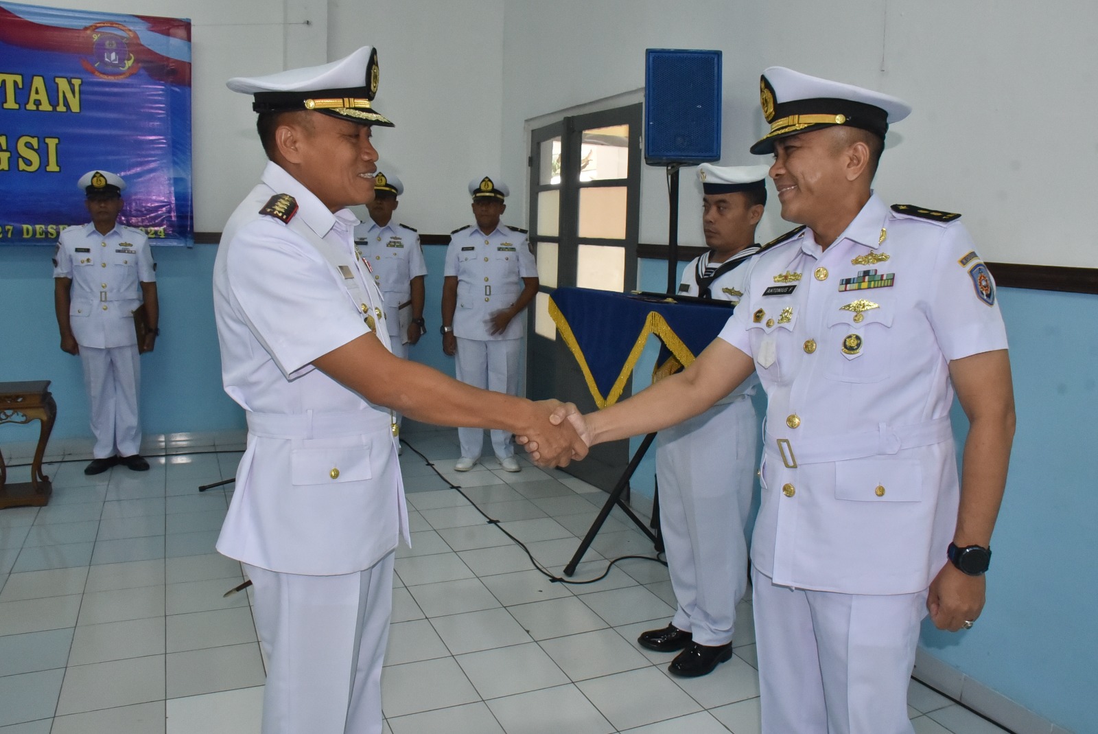 Foto : Letkol Laut (P) Antonius Februar Prima Hadi Serahkan Jabatan Dansefung Pusdiklapa Kodiklatal
