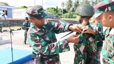Foto : Satdik - 4 Kodiklatal Manado Apel Kesiapan Personel dan Material Dalam Rangka Lattek Berganda