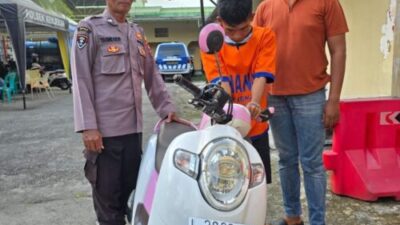 Polsek Kenjeran Amankan Pelaku Pencurian Sepeda Motor di Kedinding Lor