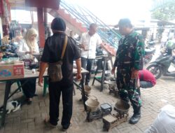 Babinsa Dampingi Uji KIR Timbangan Pedagang Pasar Bancaran