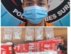 Satresnarkoba Polrestabes Surabaya Bekuk Pengedar Sabu, Segini Barang buktinya