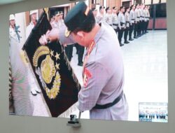 Polda Jawa Timur Ikuti Upacara Pemuliaan Nilai – nilai Luhur Tribrata Sambut Hari Bhayangkara ke -79