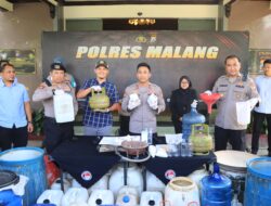 Polres Malang Berhasil Bongkar Produksi Arak Ilegal di Bantur, Terendus Lewat Layanan 110