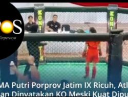 Ricuh Final MMA Putri Porprov Jatim IX! Atlet Bangkalan Dinyatakan KO, Official Malang Diduga Intimidasi Wasit