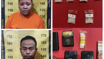 Satresnarkoba Polres Pasuruan Berhasil Menangkap Pasutri dan Temukan 4,561 gram