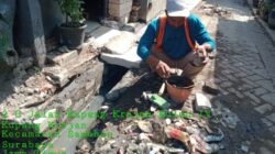 Proyek Pemasangan Box Culvert di Kampung Kupang Krajan Surabaya Gunakan Batu Bata