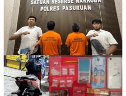Kembali Bongkar Jaringan Narkoba, Satresnarkoba Polres Pasuruan Jebloskan 2 Pengedar Sabu Ke Sel Tahanan