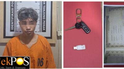 Polsek Asemrowo Amankan Karyawan Gudang di Margomulyo Usai Curi Motor Rekan Kerja.