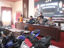 Polres Mojokerto Kota Berhasil Ungkap Curanmor Dua Tersangka dan 4 Unit Motor Diamankan