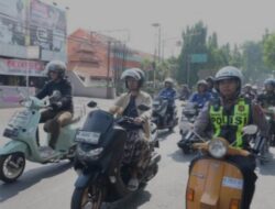 Polres Pasuruan Bersama Toga Tomas dan Komunitas Gelar Touring Bersholawat Untuk Kamseltibcarlantas