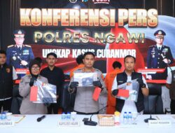 Kurang dari 24 Jam, Polres Ngawi Berhasil Ungkap Kasus Curanmor 17 TKP Lintas Provinsi