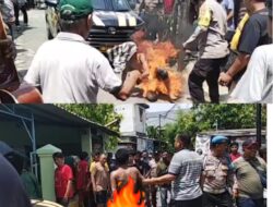 Polsek Gubeng Sigap Mengamankan Maling Motor Yang Di Bakar Masa Di Jojoran
