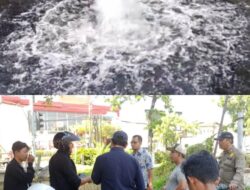 Fenomena Aneh  Kemunculan Semburan Air Diduga Gas Alam mencapai ketinggian sekitar 50 meter Beraroma Belerang Di Sungai Bon Agung,