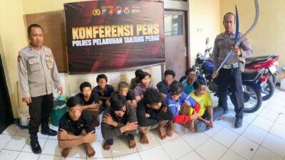 Polsek Kenjeran Gagalkan Aksi Tawuran di Jalan Pogot, 12 Remaja Diamankan