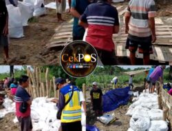 Kades Pranti P. Hardi Pimpin Gotong Royong Besar Warga Tangani Tanggul Jebol di Dusun Glundung