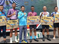 PAK HOLILI, ANGGOTA POLSEK KENJERAN SABET JUARA 1 BALAP SEPEDA SEMERU CRITERIUM 2025