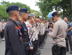 Polrestabes Surabaya Gelar Apel Pengamanan 3.000 Peserta Aksi Unjuk Rasa