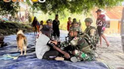 Pelayanan Kesehatan Gratis Satgas Yonif 521/DY Menyambut hari Natal di Distrik Kelila