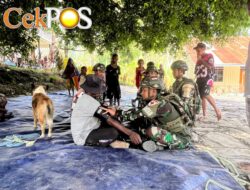 Pelayanan Kesehatan Gratis Satgas Yonif 521/DY Menyambut hari Natal di Distrik Kelila