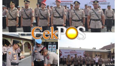 Kapolres Pelabuhan Tanjung Perak Pimpin Sertijab Sejumlah PJU dan Kapolsek Baru