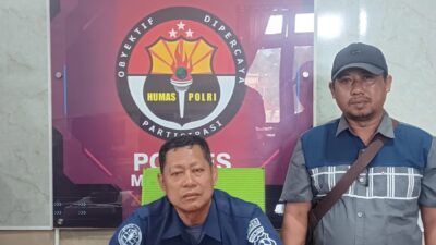 Pagar Belakang Polres Mojokerto Roboh Terkena Abrasi