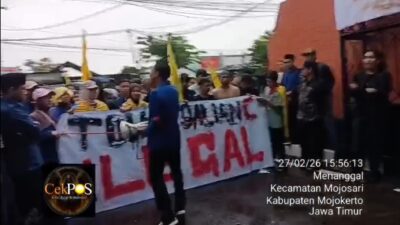 Unjuk Rasa!!! PMII Tuntut Kapolres Mojokerto Segera Tindak Galian C