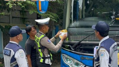 Operasi Keselamatan Semeru 2026 Polres Mojokerto Kota Pastikan Kelaikan Angkutan Umum